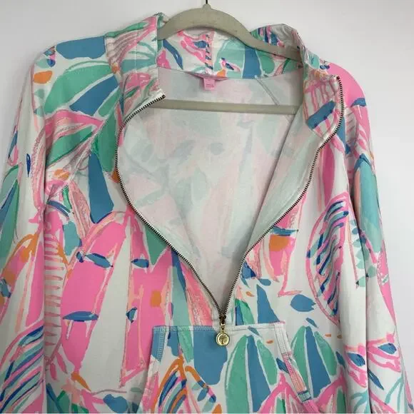 Lily Pulitzer Skipper Pullover Out To Sea quarter zip athletic jacket Medium - Picture 3 of 11